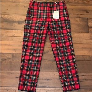 J. Crew Cameron pant tartan stretch wool pant